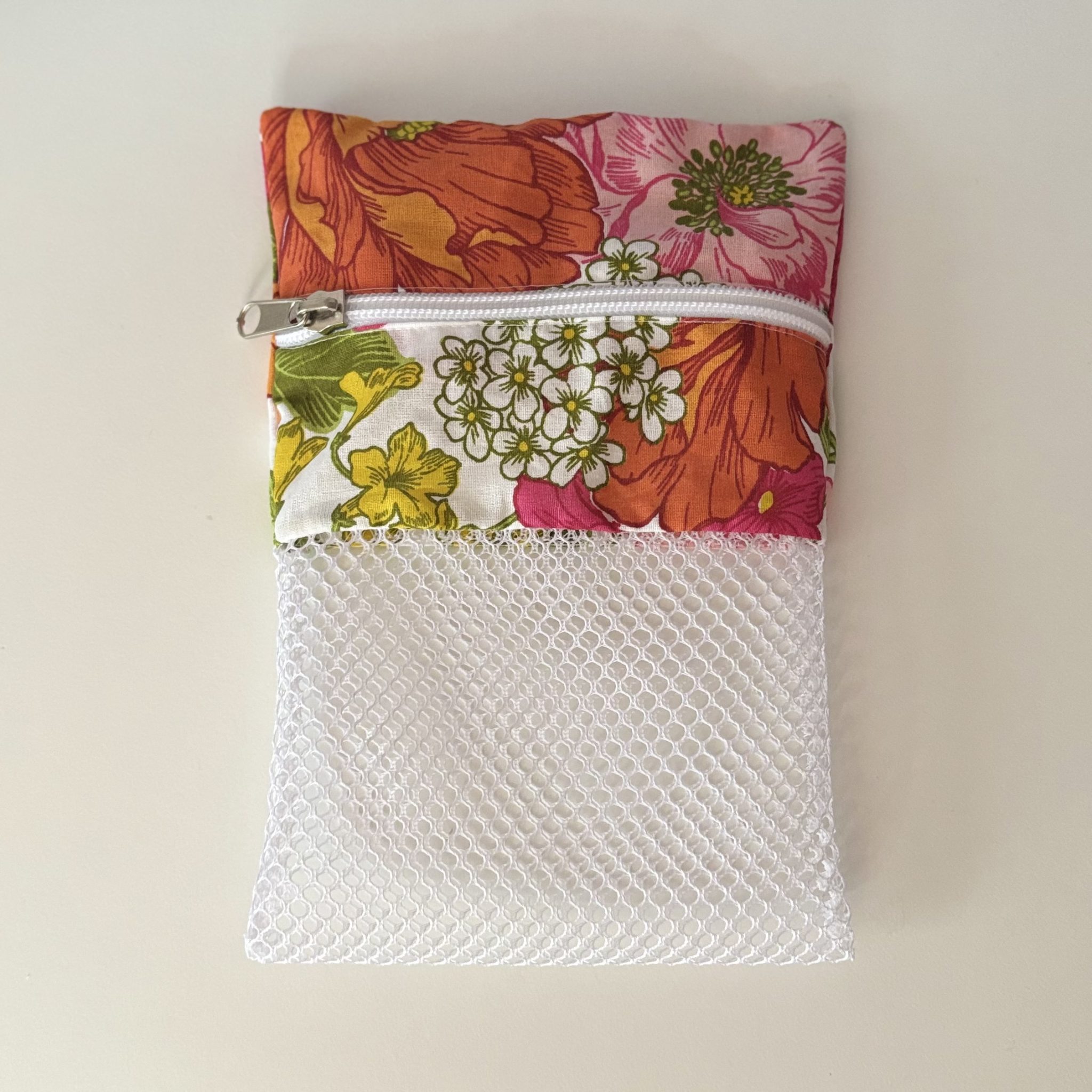 Filets de lavage pour lingettes Fleurs orangées